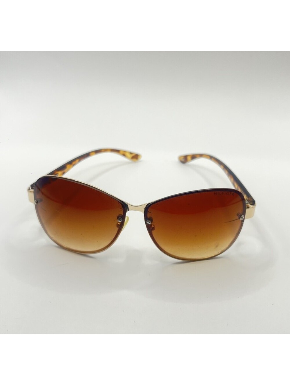 Tommy Hilfiger Melone Sunglasses WM OL78 Rimless Brown Gradient Tortoise 62mm